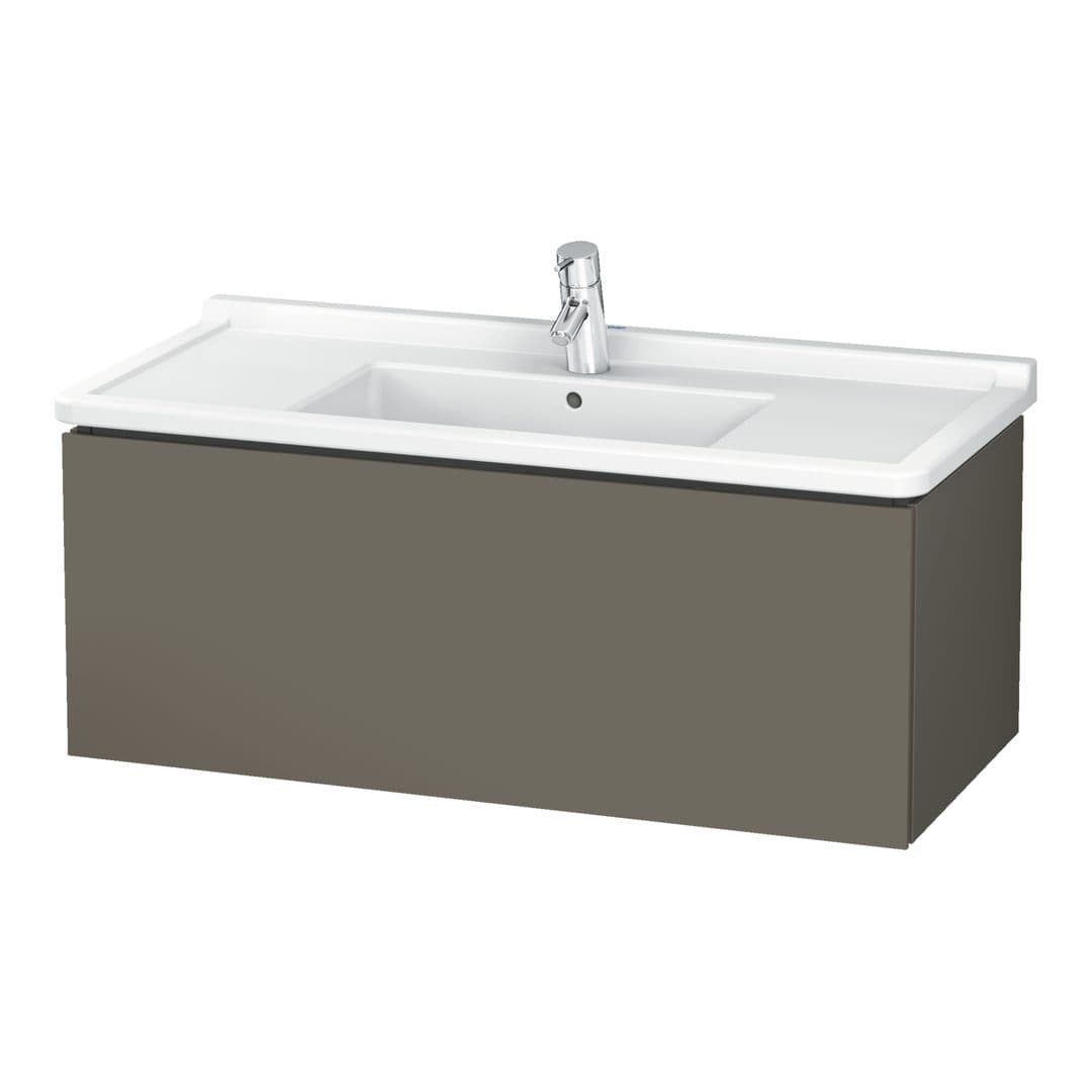 Duravit L-Cube – Έπιπλο Νιπτήρα – 1020 mm, 1 συρτάρι, νιπτήρας κέντρο, 1020 x 469 x 408 mm – Flannel Grey Satin Matt, Lacquer (LC616609090)