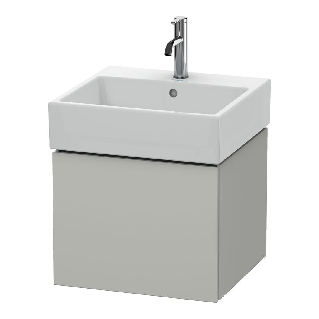 Duravit L-Cube – Έπιπλο Νιπτήρα – 484 mm, 1 συρτάρι, νιπτήρας κέντρο – Concrete grey Matt, Decor (LC617400707)