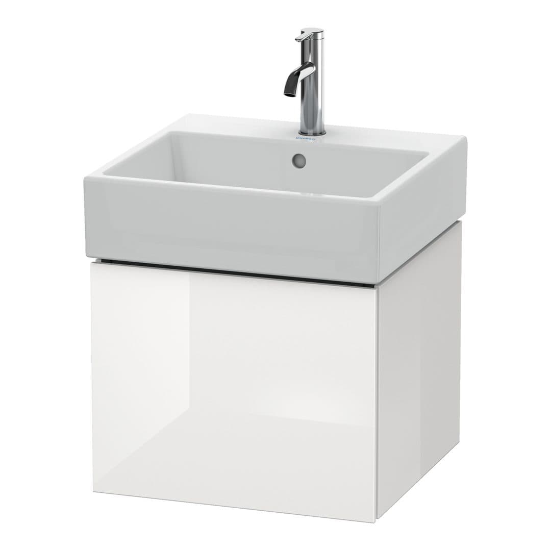 Duravit L-Cube – Έπιπλο Νιπτήρα – 484 mm, 1 συρτάρι, νιπτήρας κέντρο – White High Gloss, Decor (LC617402222)