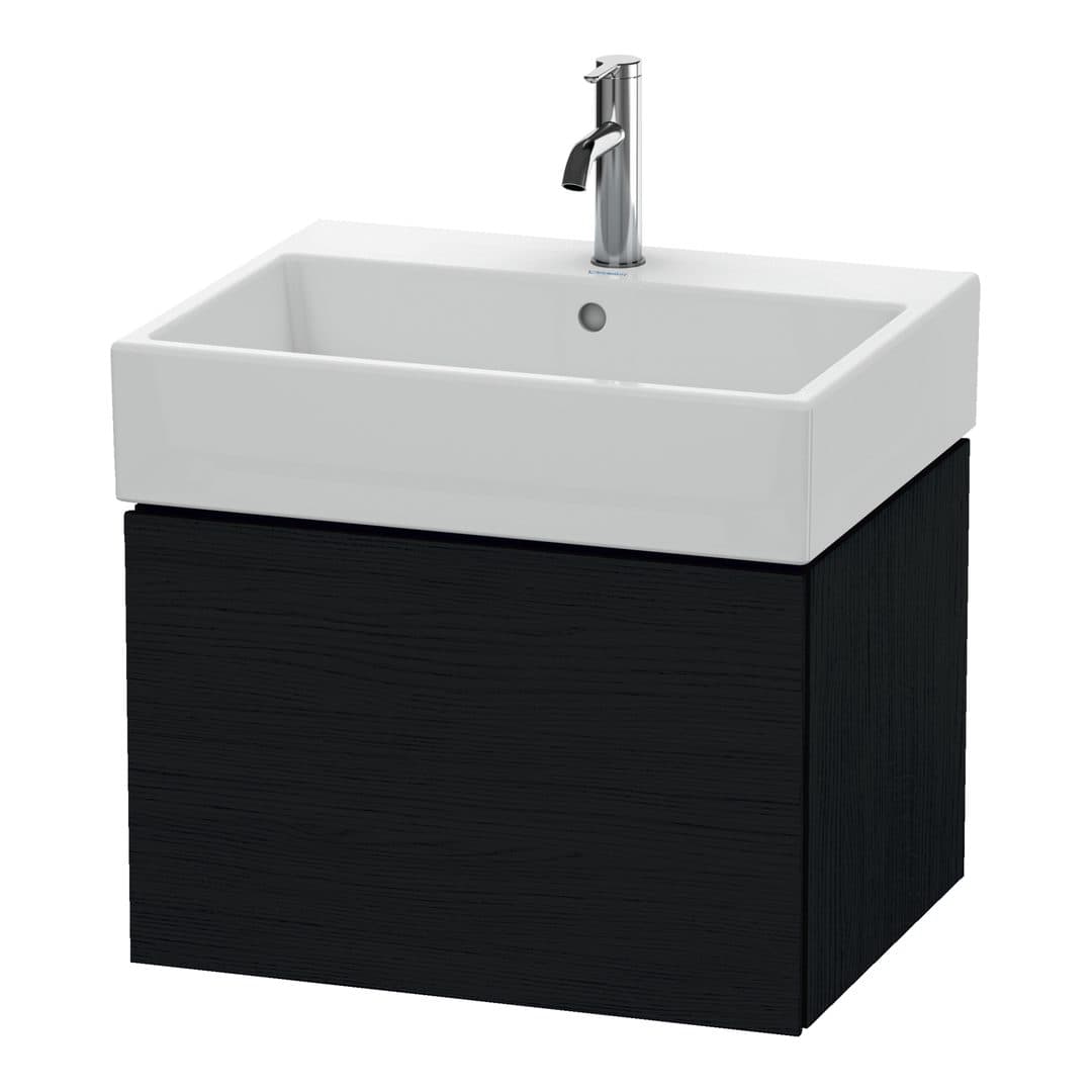 Duravit L-Cube – Έπιπλο Νιπτήρα – 584 mm, 1 συρτάρι, νιπτήρας κέντρο – Black oak Matt, Decor (LC617501616)