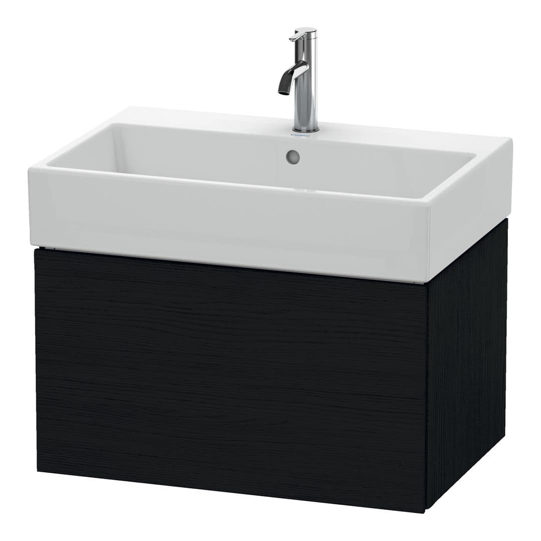Duravit L-Cube – Έπιπλο Νιπτήρα – 684 mm, 1 συρτάρι, νιπτήρας κέντρο – Black oak Matt, Decor (LC617601616)
