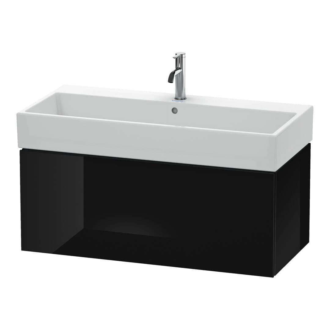 Duravit L-Cube – Έπιπλο Νιπτήρα – 984 mm, 1 συρτάρι, νιπτήρας κέντρο – Black High Gloss, Lacquer (LC617804040)