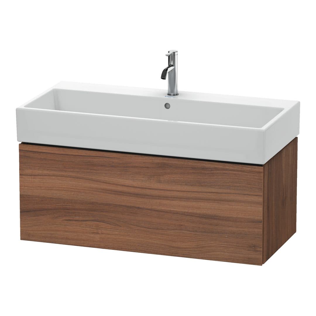 Duravit L-Cube – Έπιπλο Νιπτήρα – 984 mm, 1 συρτάρι, νιπτήρας κέντρο – Walnut Matt, Decor (LC617807979)