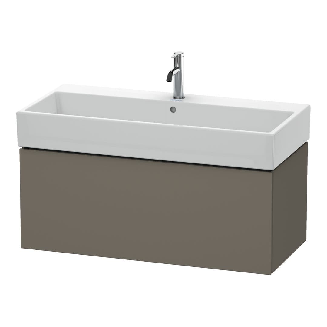 Duravit L-Cube – Έπιπλο Νιπτήρα – 984 mm, 1 συρτάρι, νιπτήρας κέντρο – Flannel Grey Satin Matt, Lacquer (LC617809090)