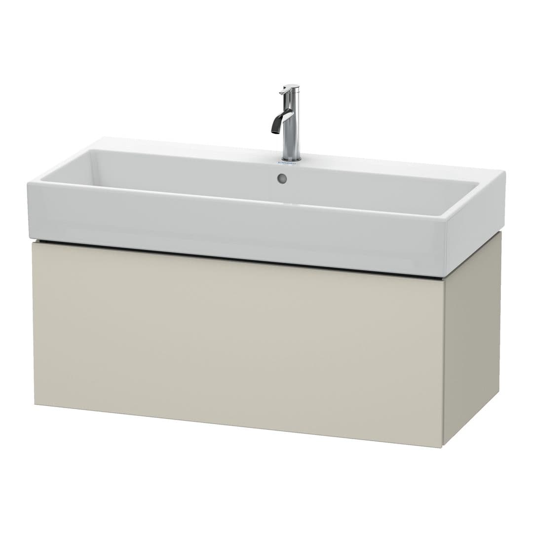 Duravit L-Cube – Έπιπλο Νιπτήρα – 984 mm, 1 συρτάρι, νιπτήρας κέντρο – Taupe Matt, Decor (LC617809191)
