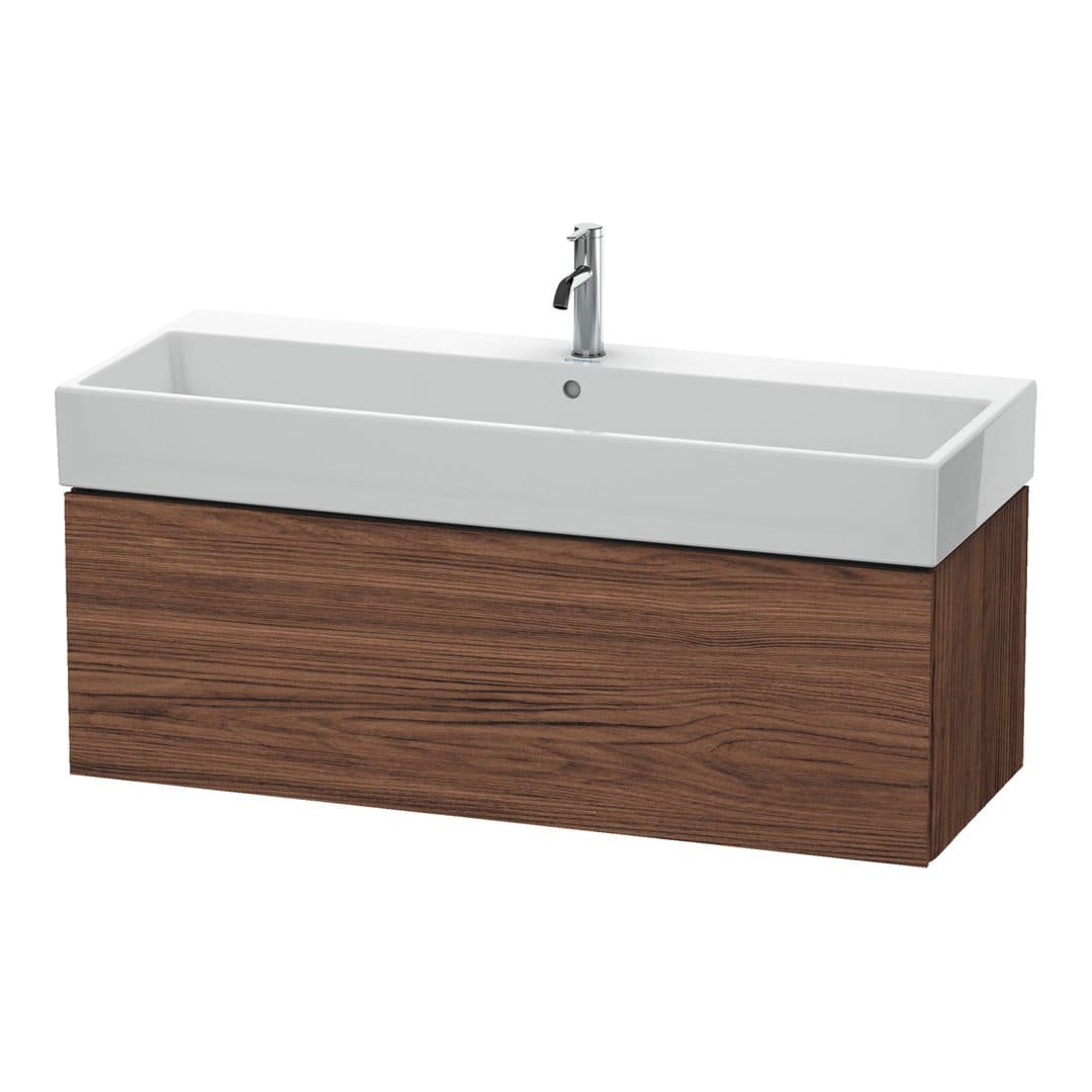 Duravit L-Cube – Έπιπλο Νιπτήρα – 1184 mm, 1 συρτάρι, νιπτήρας κέντρο – Walnut dark Matt, Decor (LC617902121)