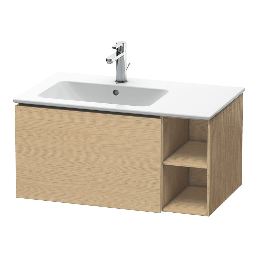 Duravit L-Cube – Έπιπλο Νιπτήρα – 820 mm, 1 συρτάρι, νιπτήρας αριστερά – Natural oak, Decor (LC619103030)