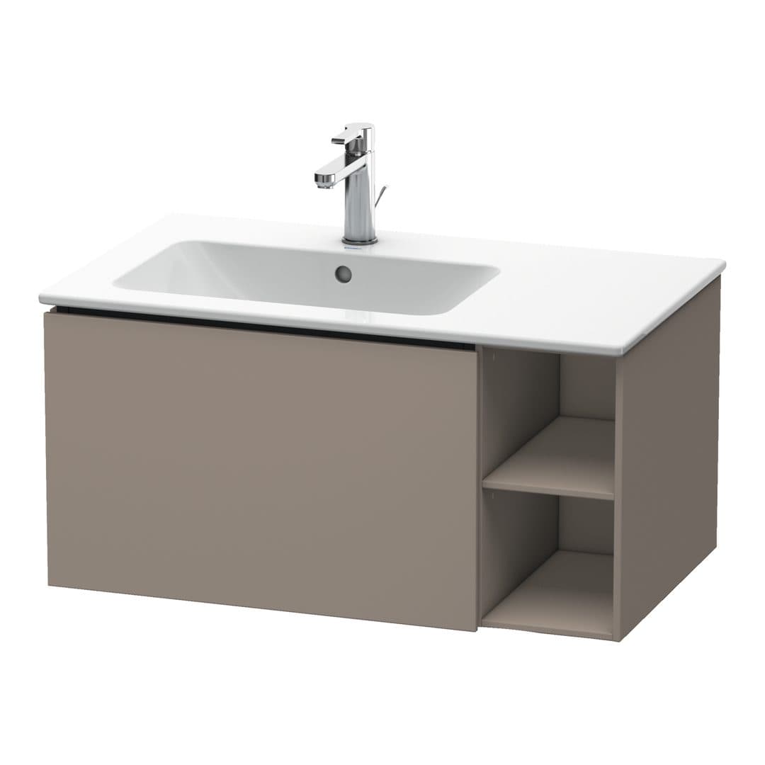Duravit L-Cube – Έπιπλο Νιπτήρα – 820 mm, 1 συρτάρι, νιπτήρας αριστερά – Basalte Matt, Decor (LC619104343)
