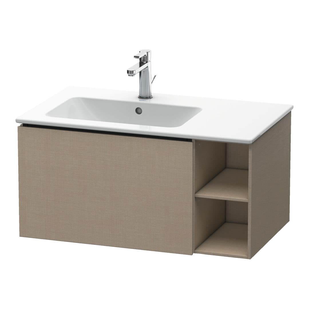 Duravit L-Cube – Έπιπλο Νιπτήρα – 820 mm, 1 συρτάρι, νιπτήρας αριστερά – Linen Matt, Decor (LC619107575)