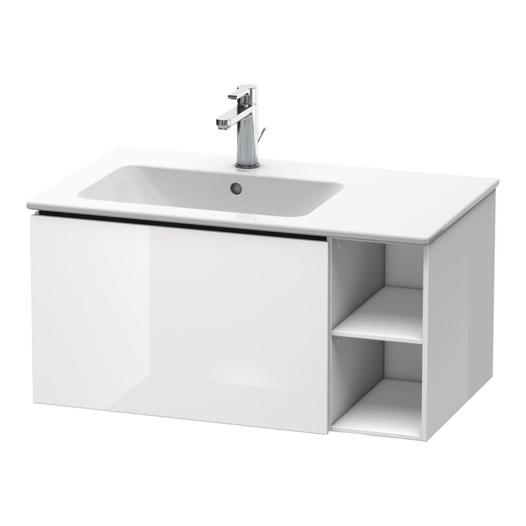 Duravit L-Cube – Έπιπλο Νιπτήρα – 820 mm, 1 συρτάρι, νιπτήρας αριστερά – White High Gloss, Lacquer (LC619108585)