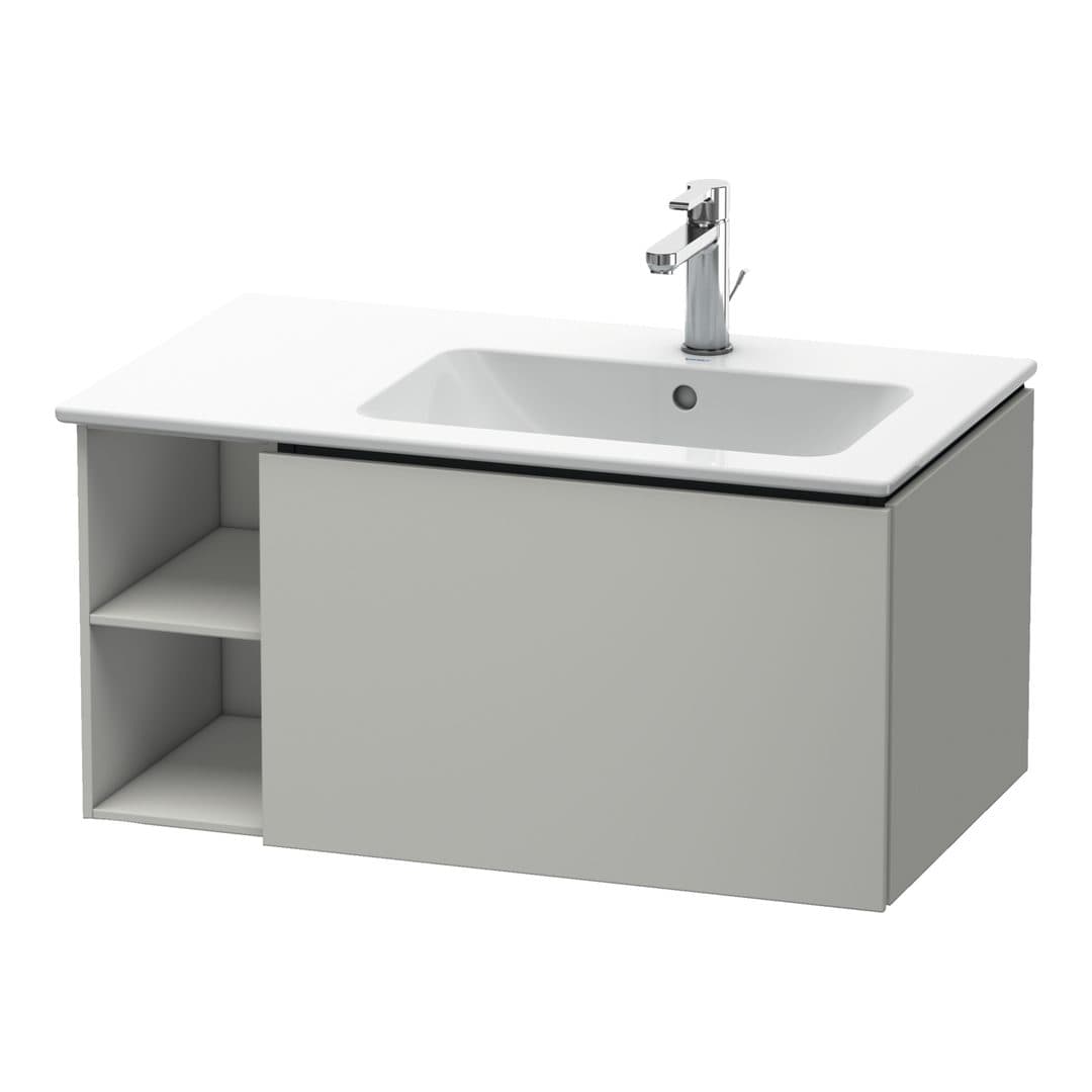 Duravit L-Cube – Έπιπλο Νιπτήρα – 820 mm, 1 συρτάρι, νιπτήρας δεξιά – Concrete grey Matt, Decor (LC619200707)
