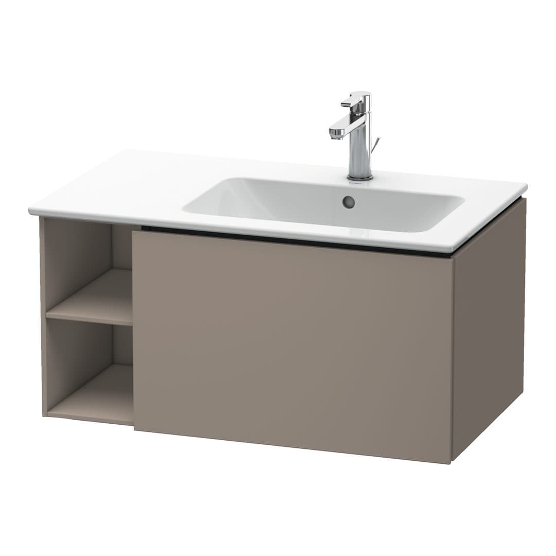 Duravit L-Cube – Έπιπλο Νιπτήρα – 820 mm, 1 συρτάρι, νιπτήρας δεξιά – Basalte Matt, Decor (LC619204343)