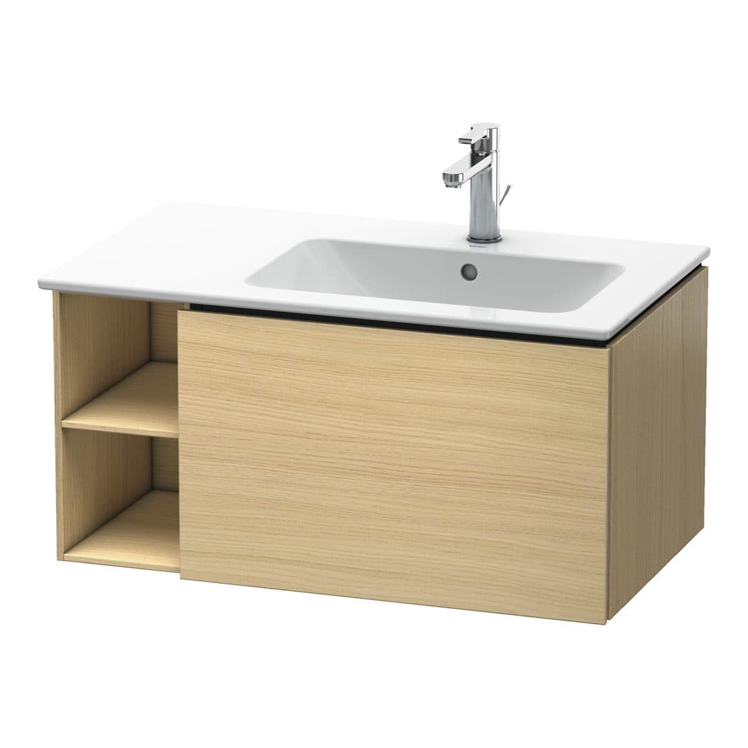 Duravit L-Cube – Έπιπλο Νιπτήρα – 820 mm, 1 συρτάρι, νιπτήρας δεξιά – Mediterranean oak Matt, Real wood veneer (LC619207171)