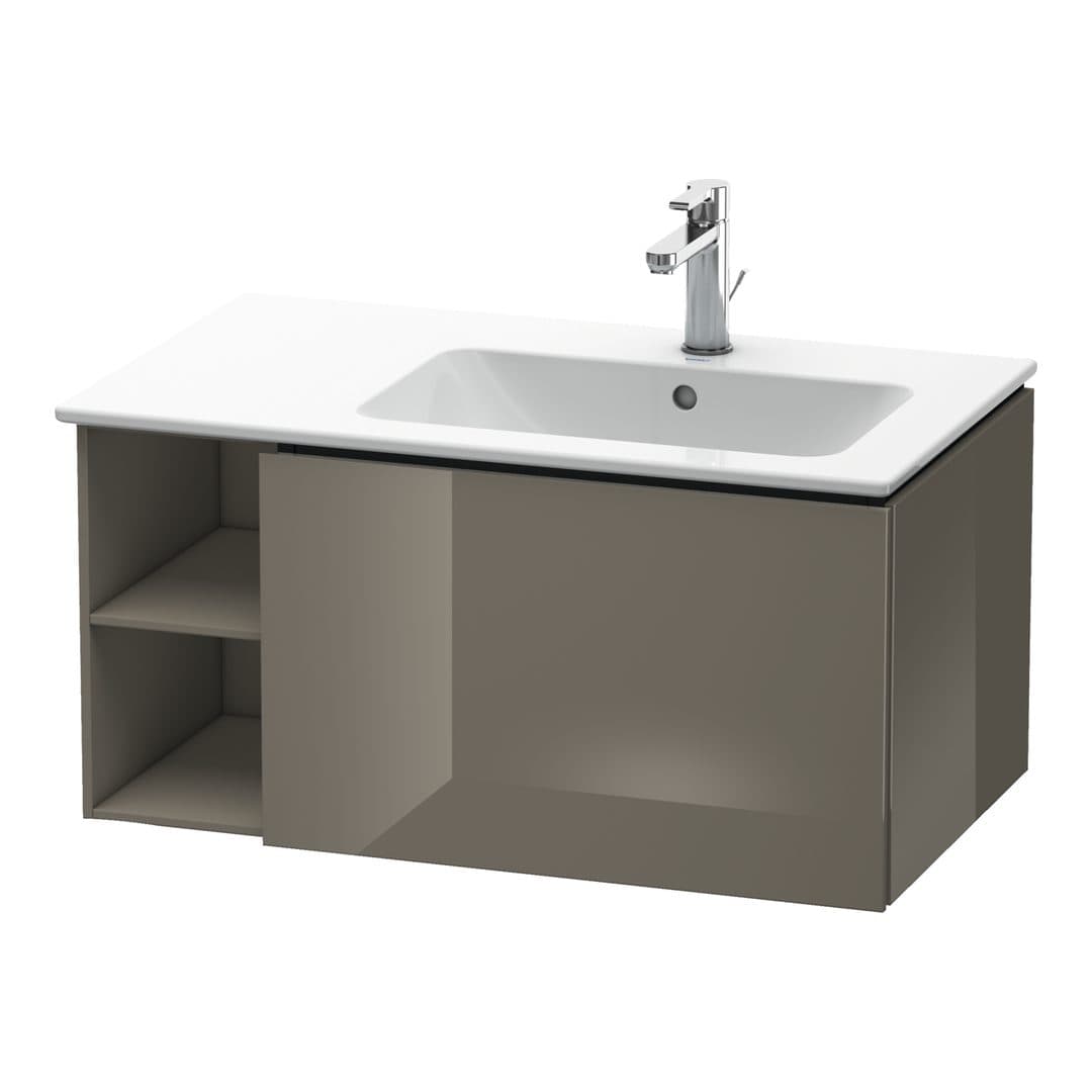 Duravit L-Cube – Έπιπλο Νιπτήρα – 820 mm, 1 συρτάρι, νιπτήρας δεξιά – Flannel Grey High Gloss, Lacquer (LC619208989)