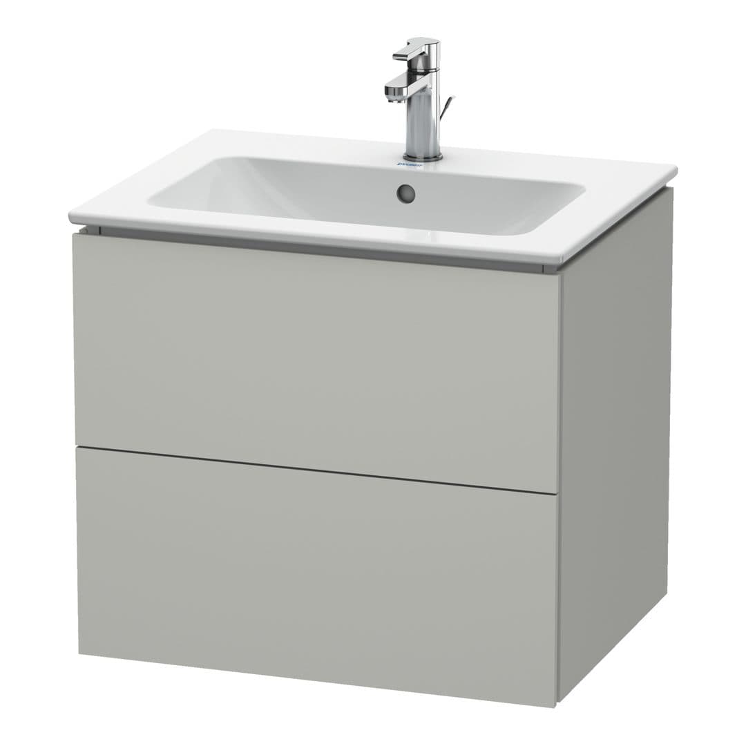 Duravit L-Cube – Έπιπλο Νιπτήρα – 620 mm, 2 συρτάρια, νιπτήρας κέντρο, 620 x 481 x 550 mm – Concrete grey Matt, Decor (LC624000707)