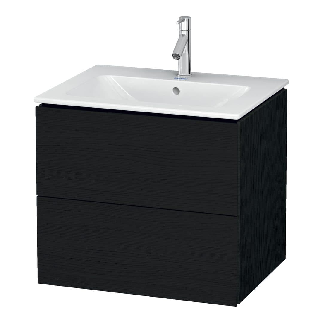 Duravit L-Cube – Έπιπλο Νιπτήρα – 620 mm, 2 συρτάρια, νιπτήρας κέντρο, 620 x 481 x 550 mm – Black oak Matt, Decor (LC624001616)