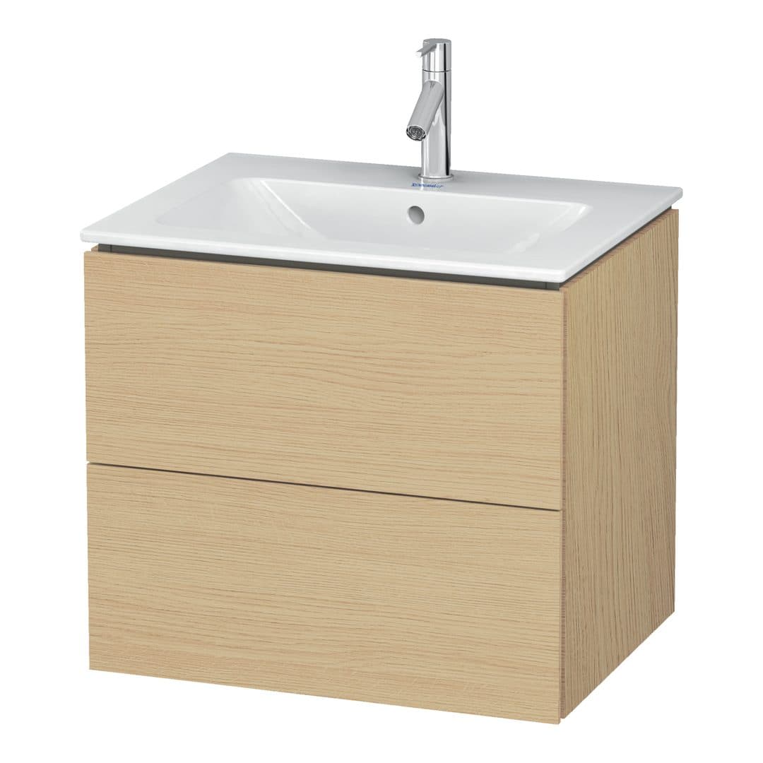 Duravit L-Cube – Έπιπλο Νιπτήρα – 620 mm, 2 συρτάρια, νιπτήρας κέντρο, 620 x 481 x 550 mm – Natural oak, Decor (LC624003030)
