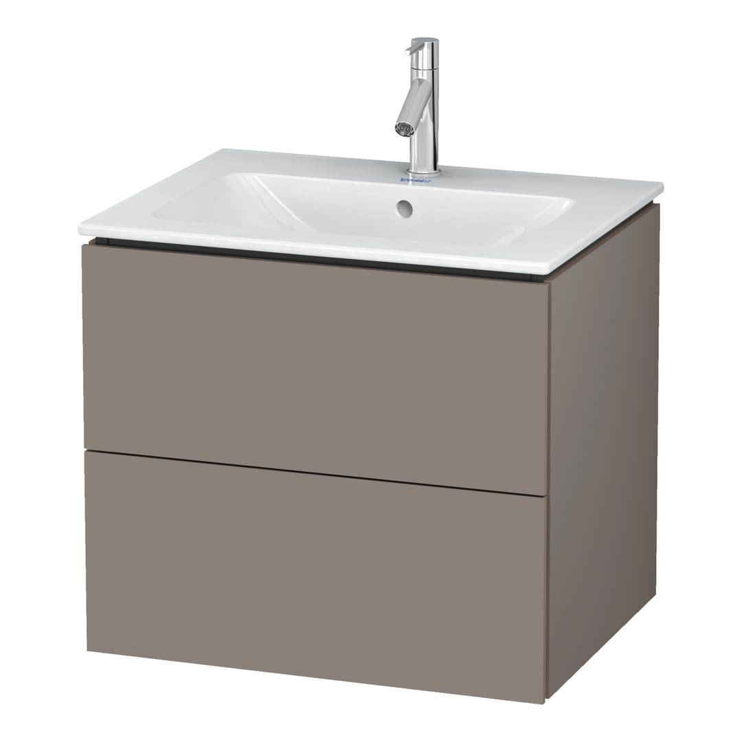 Duravit L-Cube – Έπιπλο Νιπτήρα – 620 mm, 2 συρτάρια, νιπτήρας κέντρο, 620 x 481 x 550 mm – Basalte Matt, Decor (LC624004343)