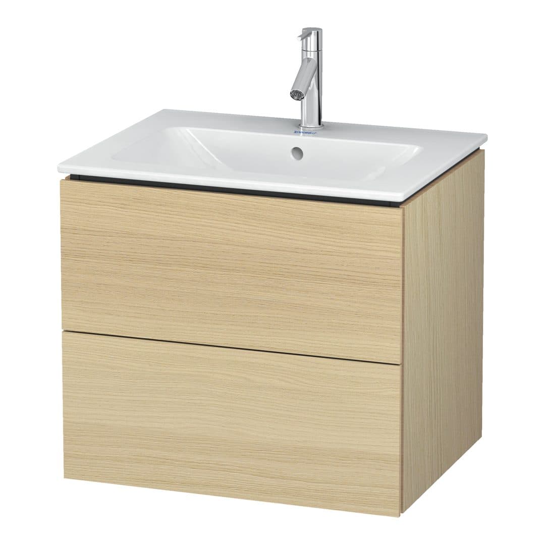 Duravit L-Cube – Έπιπλο Νιπτήρα – 620 mm, 2 συρτάρια, νιπτήρας κέντρο, 620 x 481 x 550 mm – Mediterranean oak Matt, Real wood veneer (LC624007171)
