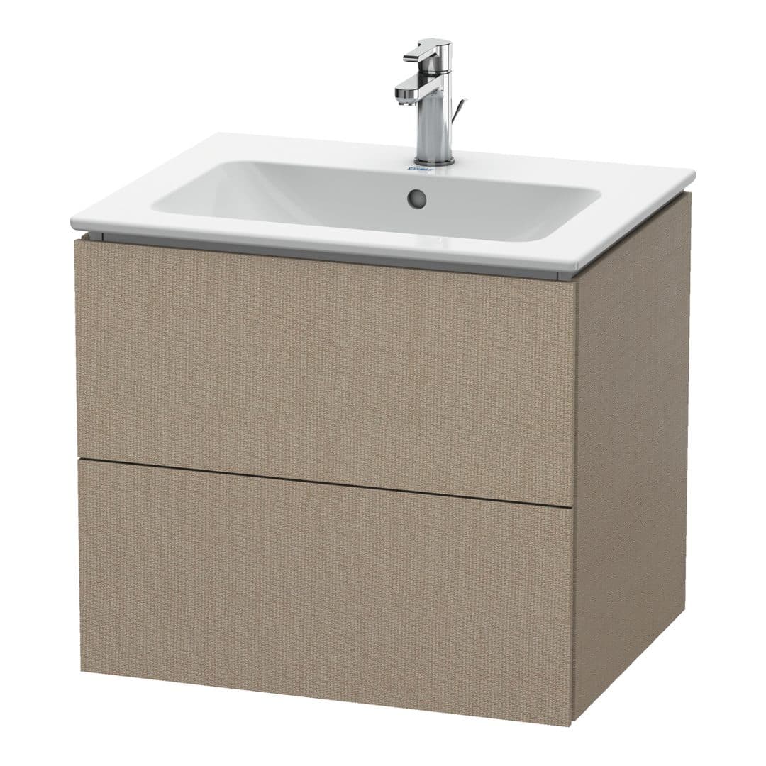 Duravit L-Cube – Έπιπλο Νιπτήρα – 620 mm, 2 συρτάρια, νιπτήρας κέντρο, 620 x 481 x 550 mm – Linen Matt, Decor (LC624007575)