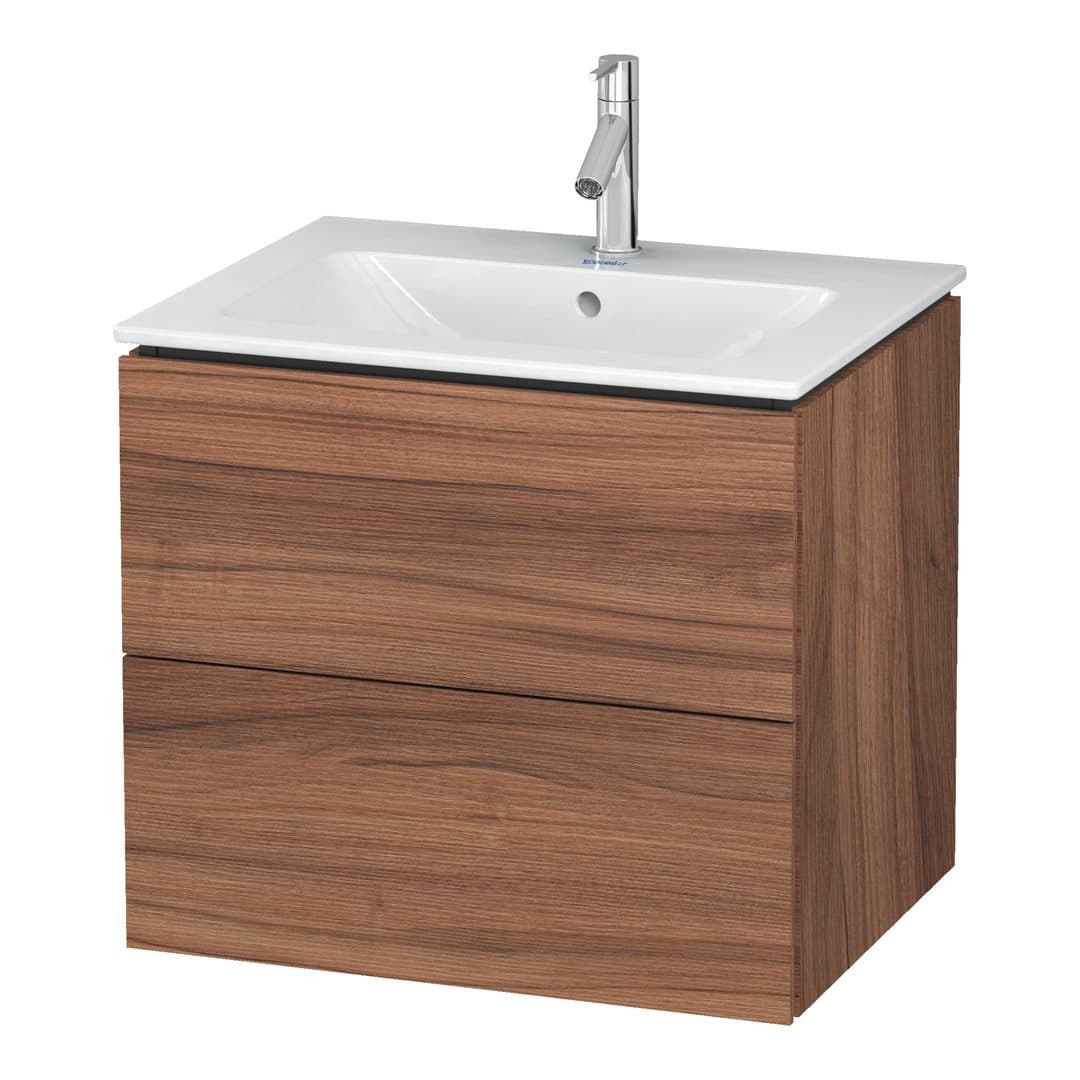 Duravit L-Cube – Έπιπλο Νιπτήρα – 620 mm, 2 συρτάρια, νιπτήρας κέντρο, 620 x 481 x 550 mm – Walnut Matt, Decor (LC624007979)