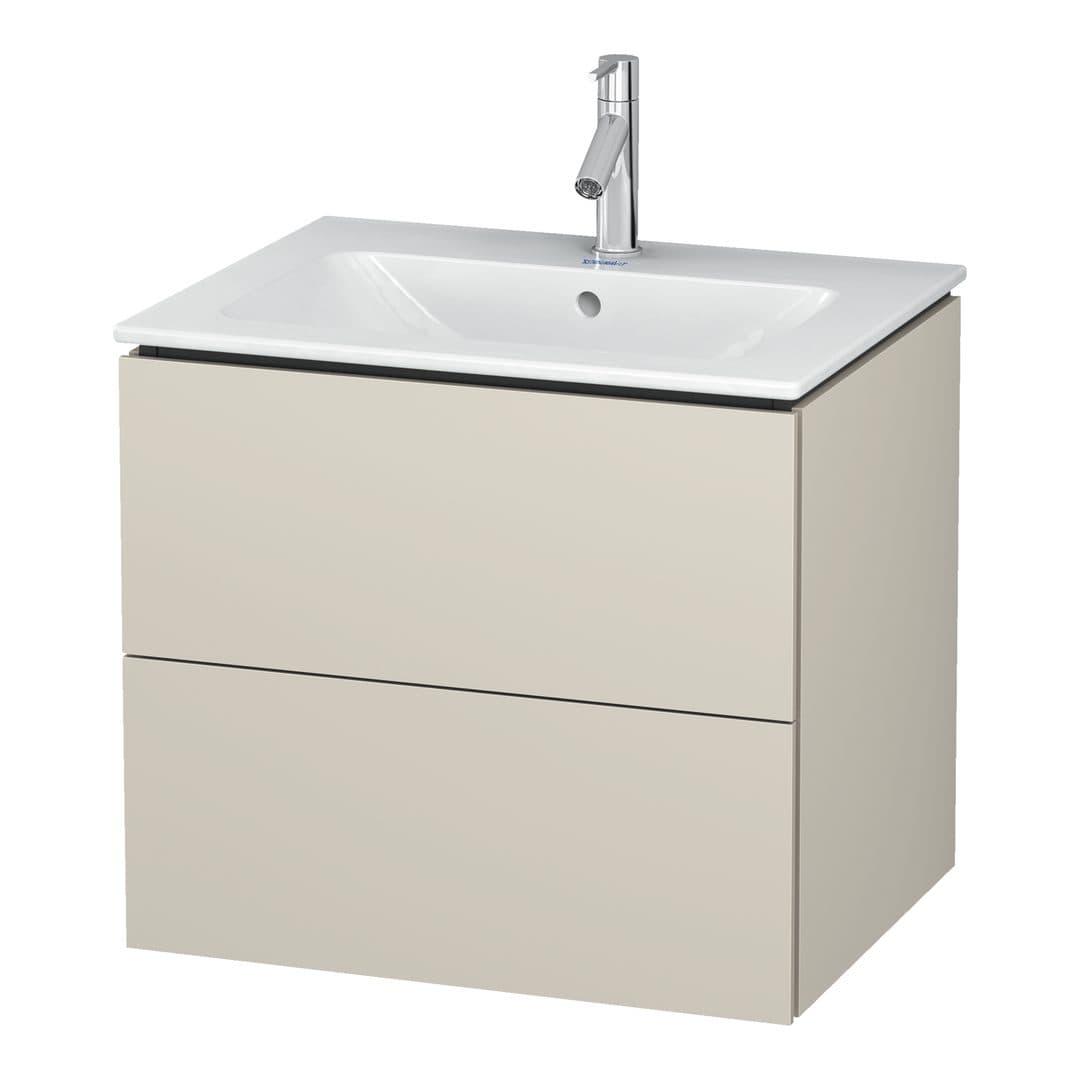 Duravit L-Cube – Έπιπλο Νιπτήρα – 620 mm, 2 συρτάρια, νιπτήρας κέντρο, 620 x 481 x 550 mm – Taupe Super Matt, Decor (LC624008383)