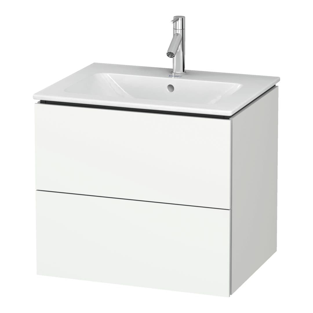 Duravit L-Cube – Έπιπλο Νιπτήρα – 620 mm, 2 συρτάρια, νιπτήρας κέντρο, 620 x 481 x 550 mm – White Super Matt, Decor (LC624008484)