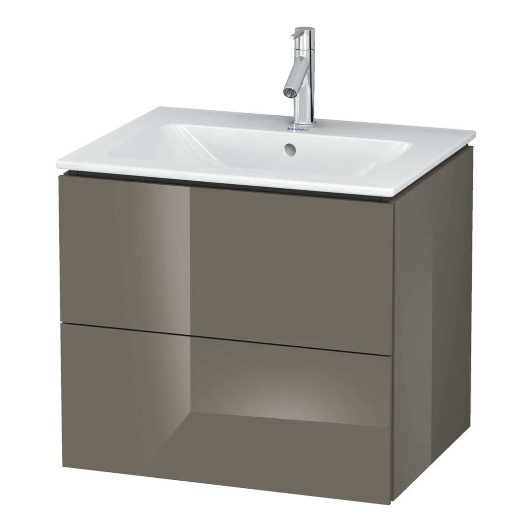Duravit L-Cube – Έπιπλο Νιπτήρα – 620 mm, 2 συρτάρια, νιπτήρας κέντρο, 620 x 481 x 550 mm – Flannel Grey High Gloss, Lacquer (LC624008989)
