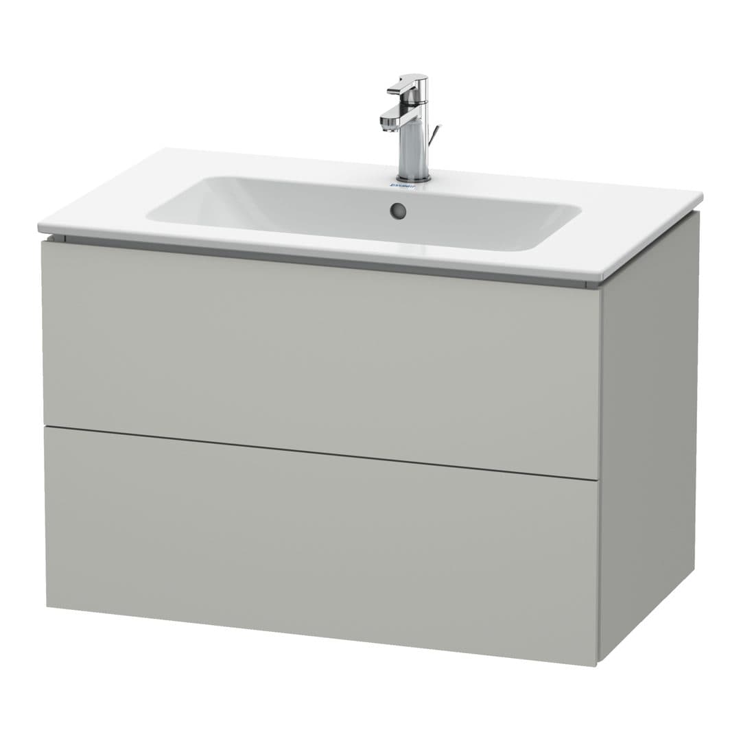 Duravit L-Cube – Έπιπλο Νιπτήρα – 820 mm, 2 συρτάρια, νιπτήρας κέντρο, 820 x 481 x 550 mm – Concrete grey Matt, Decor (LC624100707)