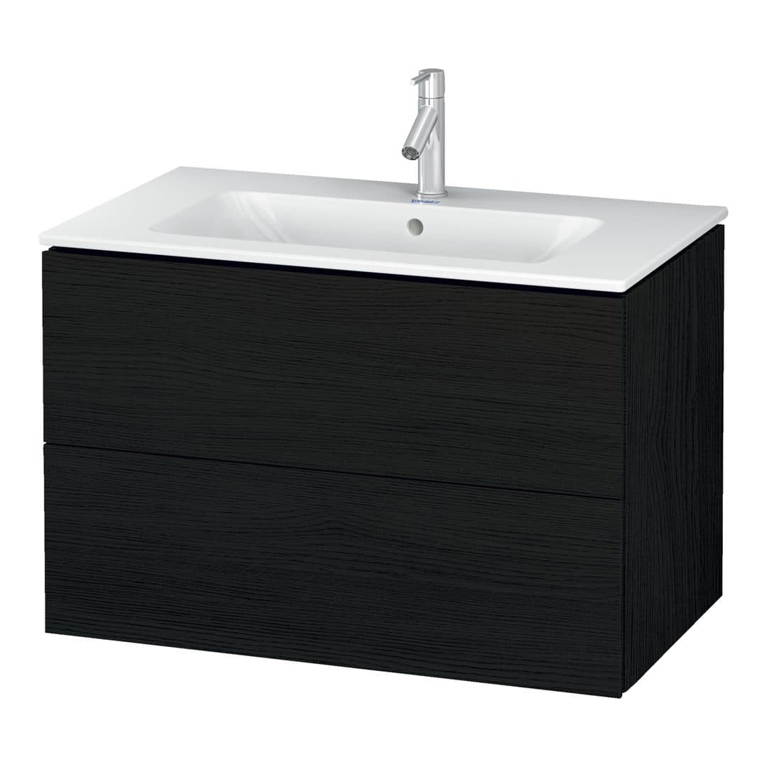 Duravit L-Cube – Έπιπλο Νιπτήρα – 820 mm, 2 συρτάρια, νιπτήρας κέντρο, 820 x 481 x 550 mm – Black oak Matt, Decor (LC624101616)