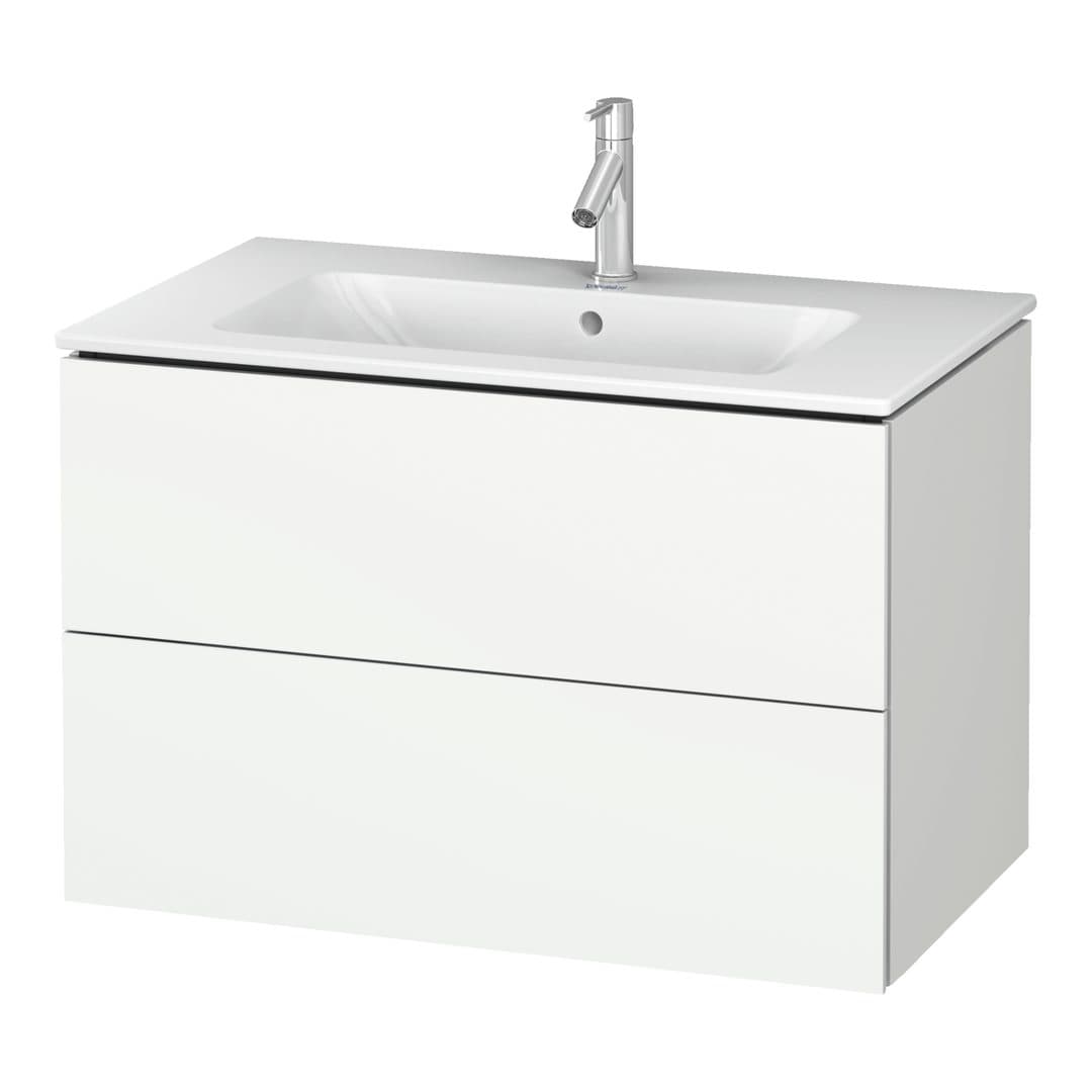Duravit L-Cube – Έπιπλο Νιπτήρα – 820 mm, 2 συρτάρια, νιπτήρας κέντρο, 820 x 481 x 550 mm – White Matt, Decor (LC624101818)