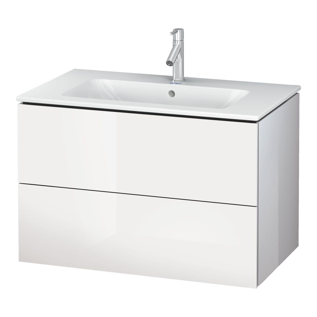 Duravit L-Cube – Έπιπλο Νιπτήρα – 820 mm, 2 συρτάρια, νιπτήρας κέντρο, 820 x 481 x 550 mm – White High Gloss, Decor (LC624102222)