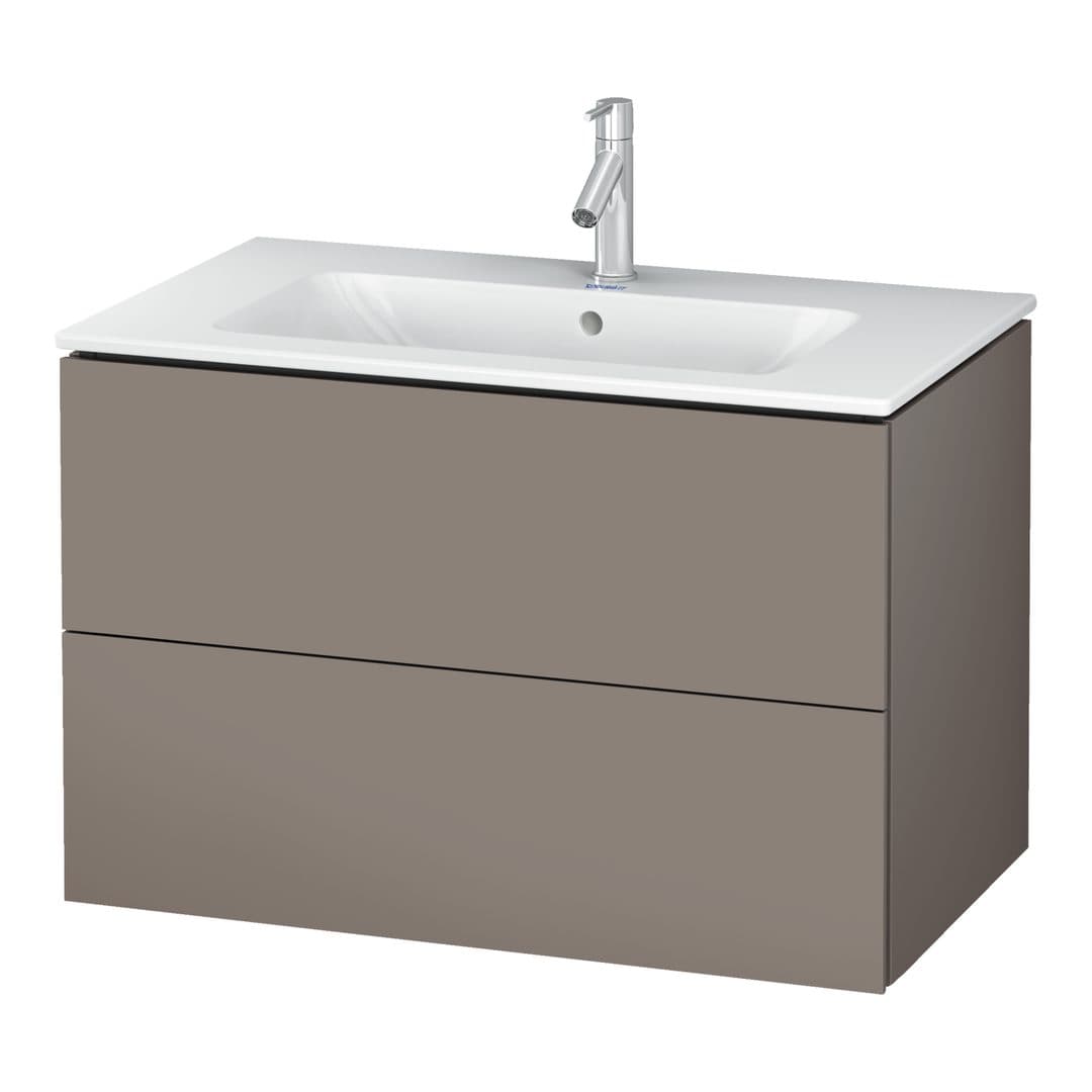 Duravit L-Cube – Έπιπλο Νιπτήρα – 820 mm, 2 συρτάρια, νιπτήρας κέντρο, 820 x 481 x 550 mm – Basalte Matt, Decor (LC624104343)
