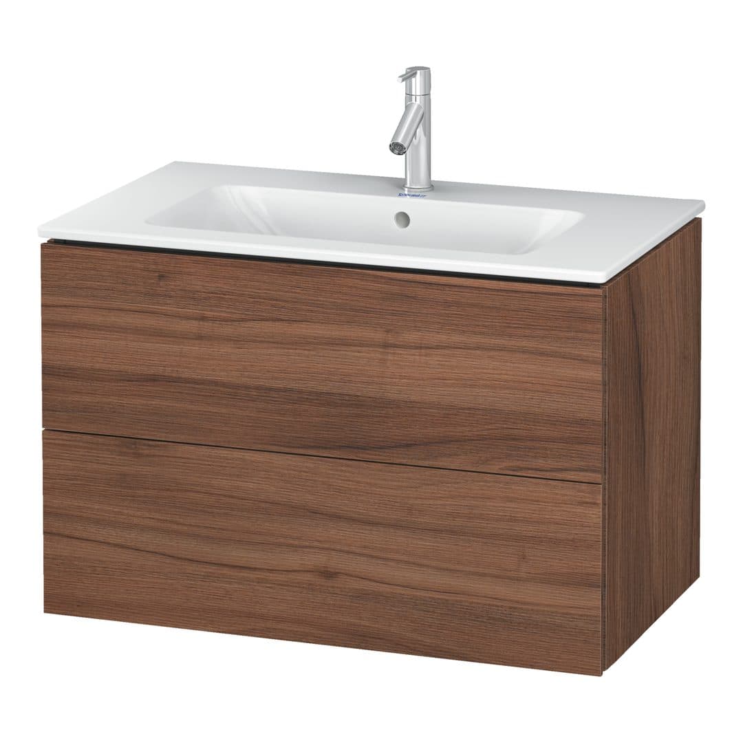 Duravit L-Cube – Έπιπλο Νιπτήρα – 820 mm, 2 συρτάρια, νιπτήρας κέντρο, 820 x 481 x 550 mm – Walnut Matt, Decor (LC624107979)