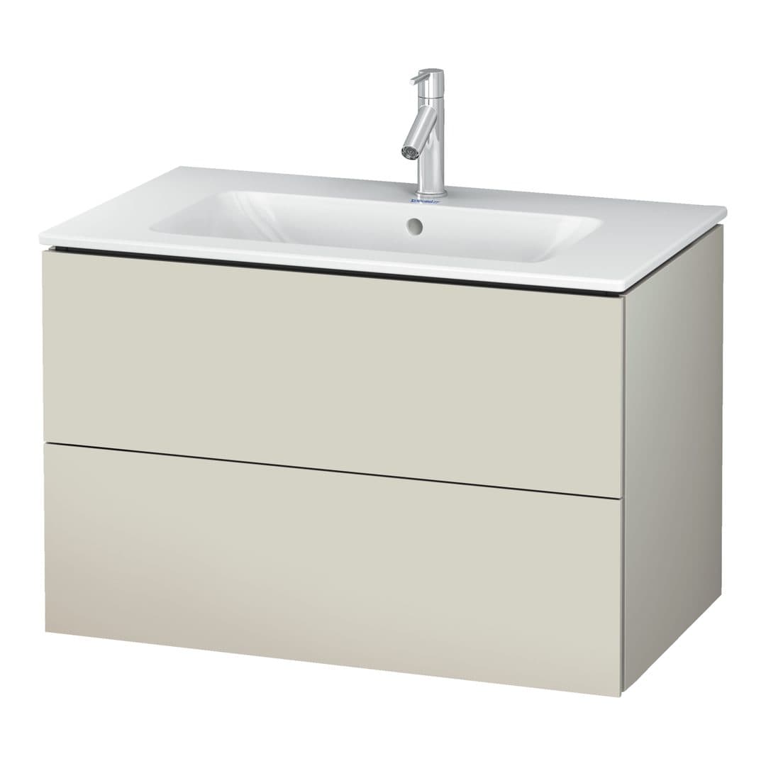 Duravit L-Cube – Έπιπλο Νιπτήρα – 820 mm, 2 συρτάρια, νιπτήρας κέντρο, 820 x 481 x 550 mm – Taupe Matt, Decor (LC624109191)