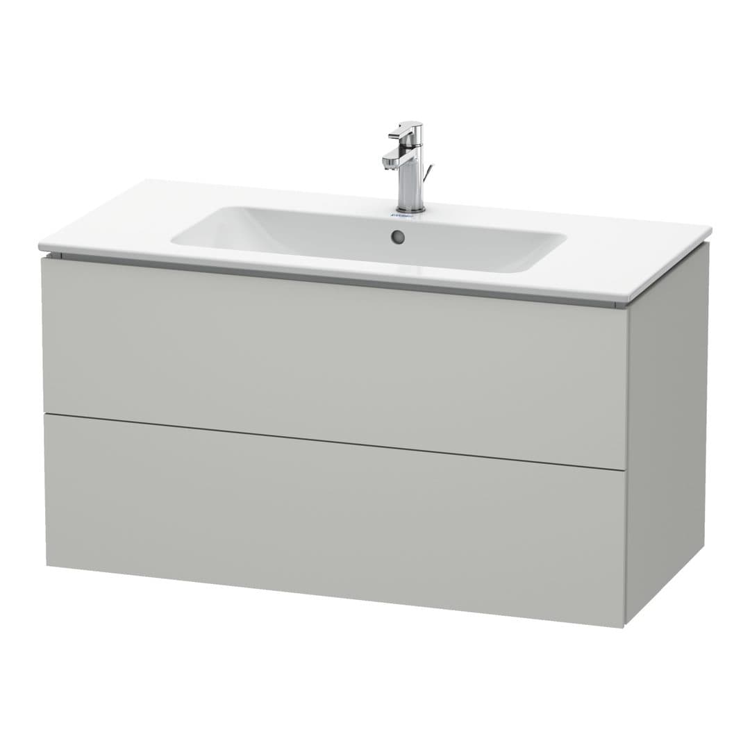 Duravit L-Cube – Έπιπλο Νιπτήρα – 1020 mm, 2 συρτάρια, νιπτήρας κέντρο, 1020 x 481 x 550 mm – Concrete grey Matt, Decor (LC624200707)