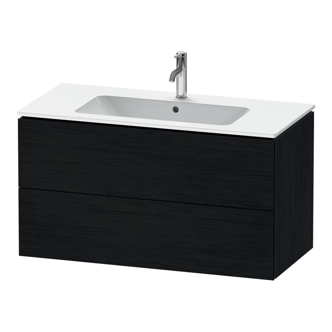 Duravit L-Cube – Έπιπλο Νιπτήρα – 1020 mm, 2 συρτάρια, νιπτήρας κέντρο, 1020 x 481 x 550 mm – Black oak Matt, Decor (LC624201616)
