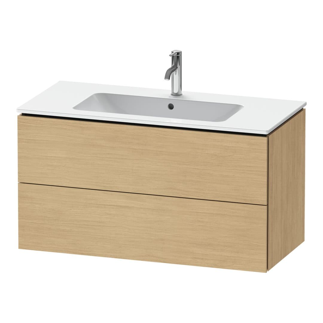 Duravit L-Cube – Έπιπλο Νιπτήρα – 1020 mm, 2 συρτάρια, νιπτήρας κέντρο, 1020 x 481 x 550 mm – Natural oak, Decor (LC624203030)