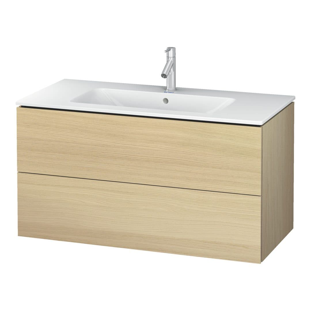 Duravit L-Cube – Έπιπλο Νιπτήρα – 1020 mm, 2 συρτάρια, νιπτήρας κέντρο, 1020 x 481 x 550 mm – Mediterranean oak Matt, Real wood veneer (LC624207171)