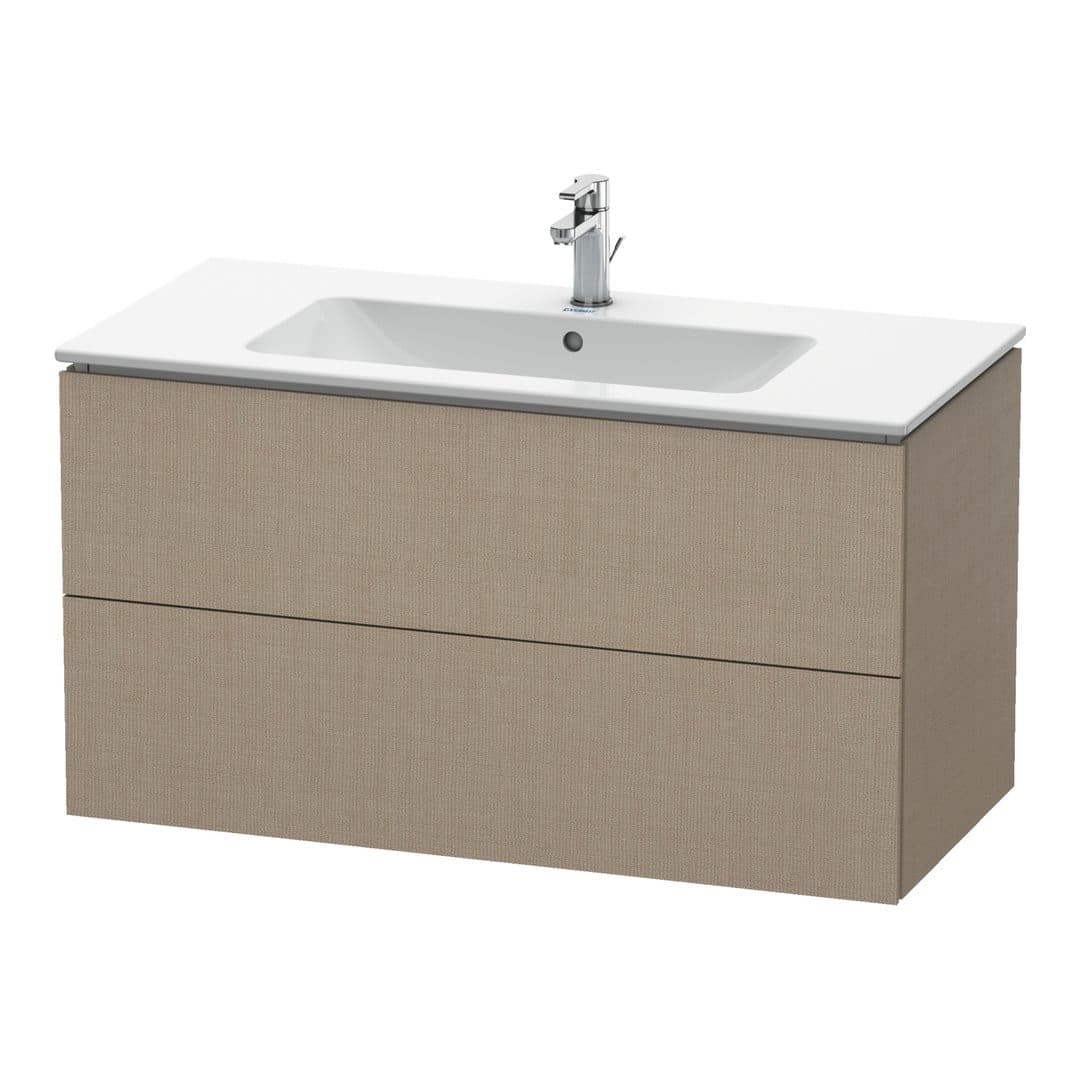 Duravit L-Cube – Έπιπλο Νιπτήρα – 1020 mm, 2 συρτάρια, νιπτήρας κέντρο, 1020 x 481 x 550 mm – Linen Matt, Decor (LC624207575)