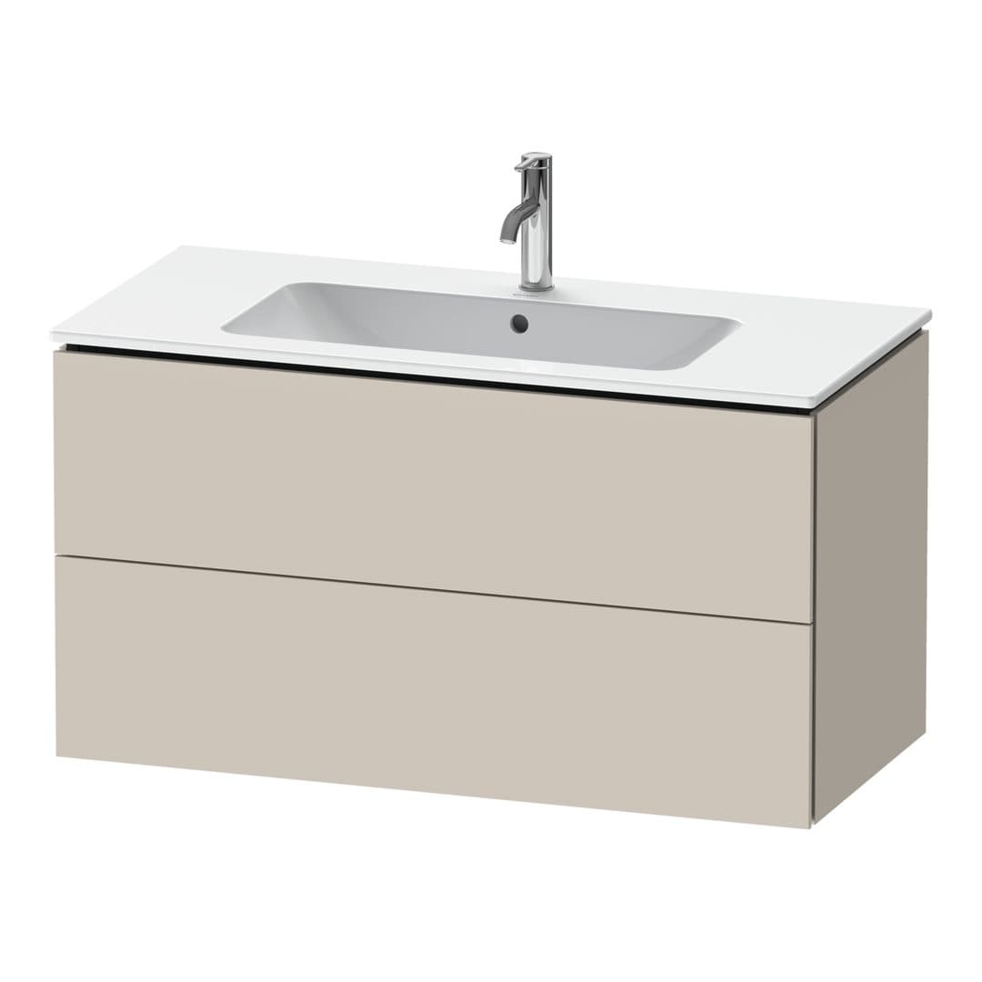 Duravit L-Cube – Έπιπλο Νιπτήρα – 1020 mm, 2 συρτάρια, νιπτήρας κέντρο, 1020 x 481 x 550 mm – Taupe Super Matt, Decor (LC624208383)