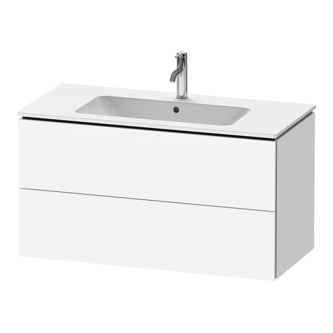 Duravit L-Cube – Έπιπλο Νιπτήρα – 1020 mm, 2 συρτάρια, νιπτήρας κέντρο, 1020 x 481 x 550 mm – White Super Matt, Decor (LC624208484)