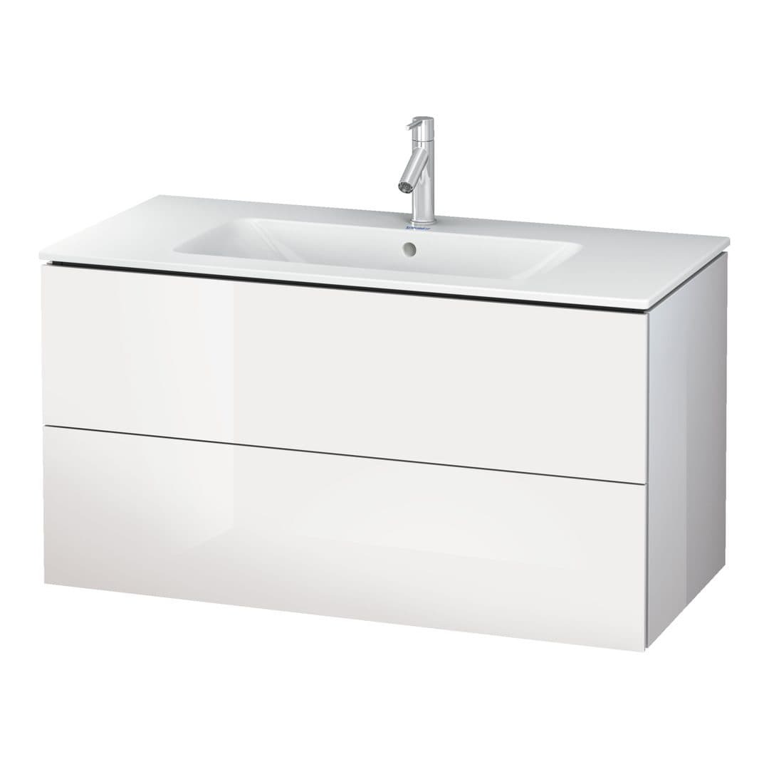 Duravit L-Cube – Έπιπλο Νιπτήρα – 1020 mm, 2 συρτάρια, νιπτήρας κέντρο, 1020 x 481 x 550 mm – White High Gloss, Lacquer (LC624208585)