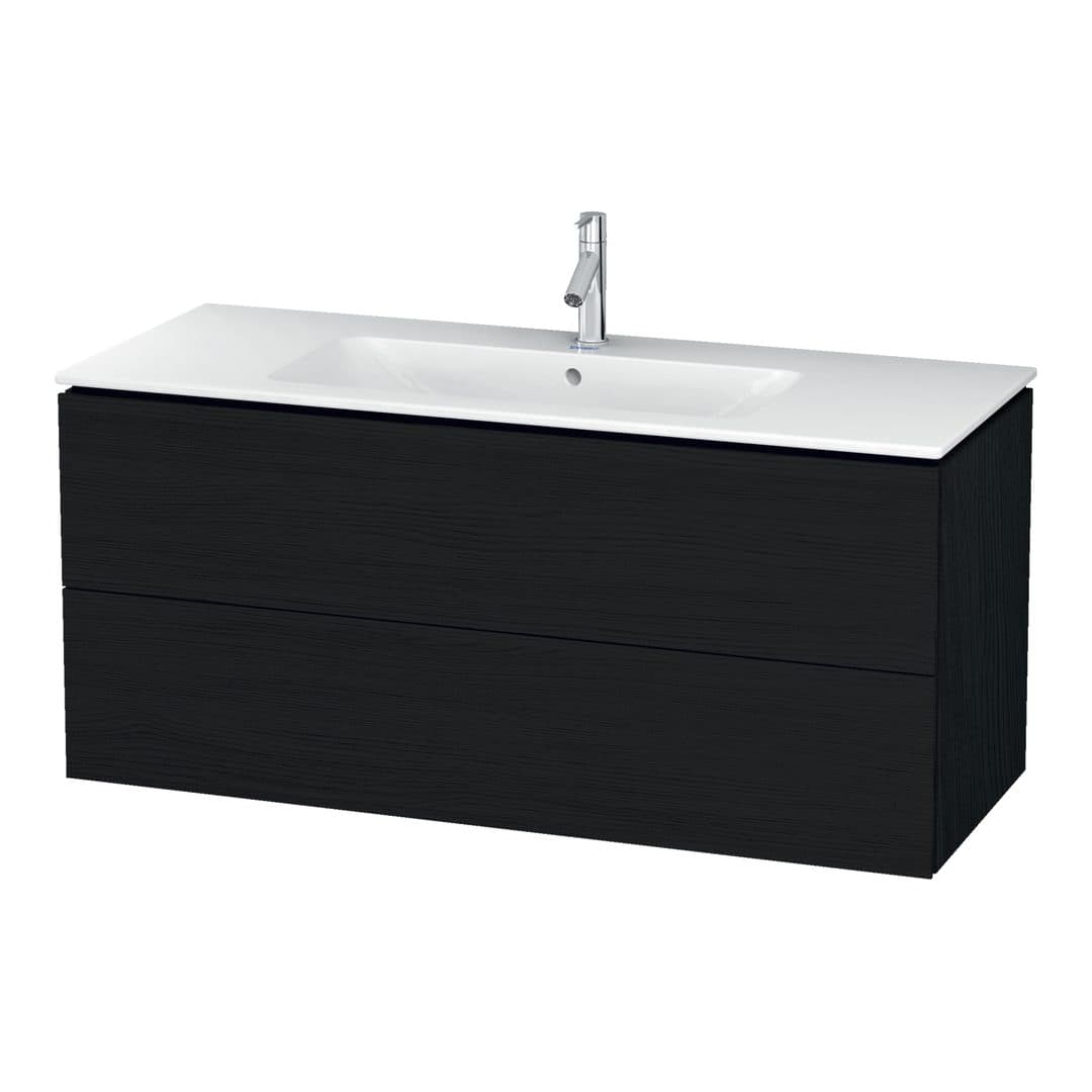 Duravit L-Cube – Έπιπλο Νιπτήρα – 1220 mm, 2 συρτάρια, νιπτήρας κέντρο, 1220 x 481 x 550 mm – Black oak Matt, Decor (LC624301616)