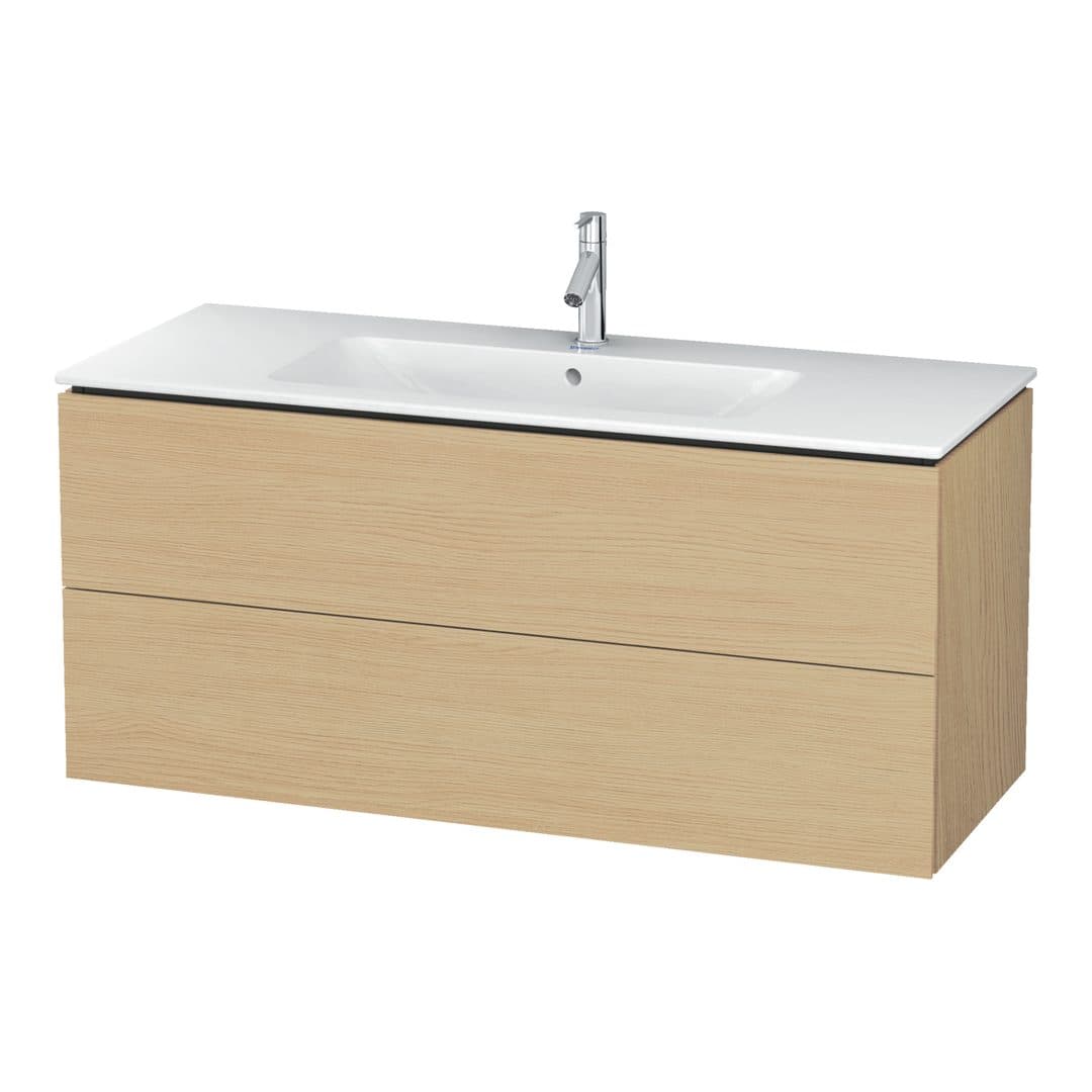 Duravit L-Cube – Έπιπλο Νιπτήρα – 1220 mm, 2 συρτάρια, νιπτήρας κέντρο, 1220 x 481 x 550 mm – Natural oak, Decor (LC624303030)