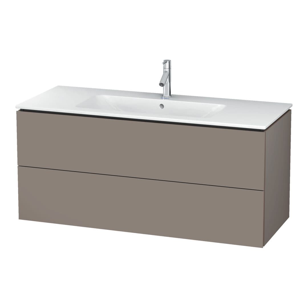 Duravit L-Cube – Έπιπλο Νιπτήρα – 1220 mm, 2 συρτάρια, νιπτήρας κέντρο, 1220 x 481 x 550 mm – Basalte Matt, Decor (LC624304343)