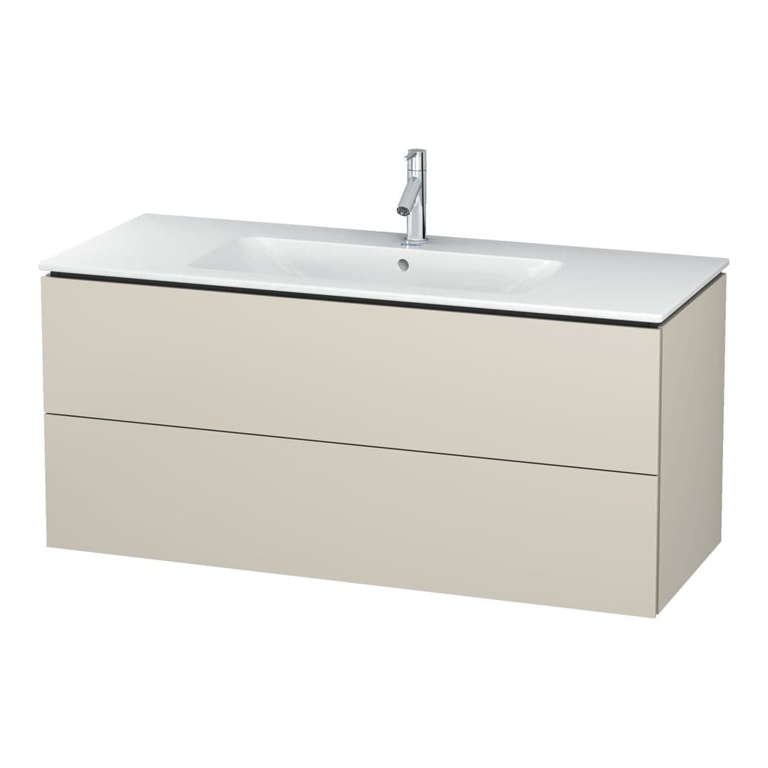 Duravit L-Cube – Έπιπλο Νιπτήρα – 1220 mm, 2 συρτάρια, νιπτήρας κέντρο, 1220 x 481 x 550 mm – Taupe Matt, Decor (LC624309191)