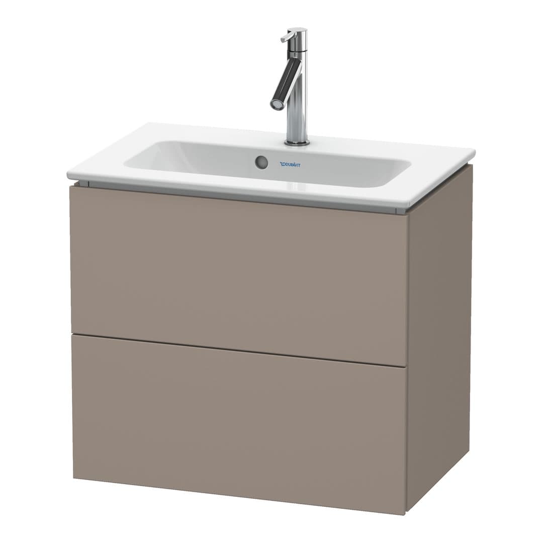 Duravit L-Cube – Έπιπλο Νιπτήρα – 620 mm, 2 συρτάρια, νιπτήρας κέντρο, Compact, 620 x 391 x 550 mm – Basalte Matt, Decor (LC625604343)