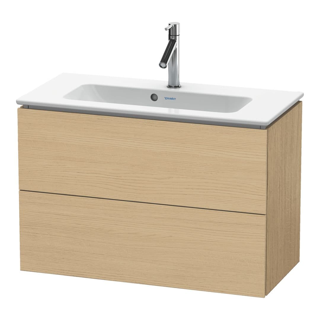 Duravit L-Cube – Έπιπλο Νιπτήρα – 820 mm, 2 συρτάρια, νιπτήρας κέντρο, Compact, 820 x 391 x 550 mm – Natural oak, Decor (LC625703030)