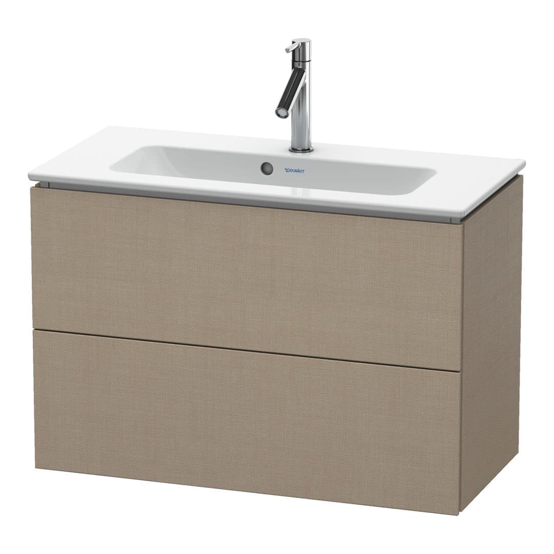 Duravit L-Cube – Έπιπλο Νιπτήρα – 820 mm, 2 συρτάρια, νιπτήρας κέντρο, Compact, 820 x 391 x 550 mm – Linen Matt, Decor (LC625707575)